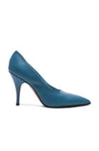Victoria Beckham Leather Dorothy Stiletto Pumps In Blue