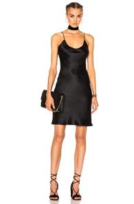 Theperfext Fwrd Exclusive Alessandra Short Slip Dress In Black