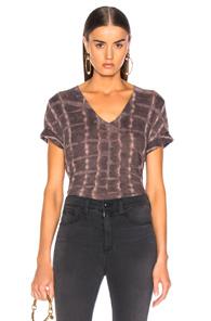 Raquel Allegra V-neck In Brown,tie Dye