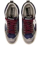 Golden Goose Mid Star Sneakers In Blue,white