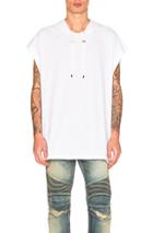 Balmain Oversize Hooded Shirt In White