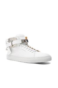 Buscemi 100mm Metal Leather Sneakers In White