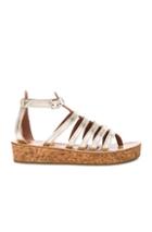 K Jacques Leather Vezelay Sandals In Metallics