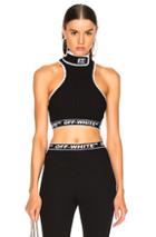 Off-white Cannette Turtleneck Top In Black,white