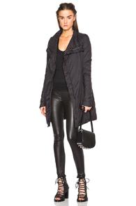 Rick Owens Zipped Nylon Eileen Coat In Black