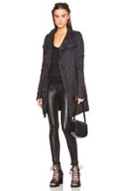 Rick Owens Zipped Nylon Eileen Coat In Black