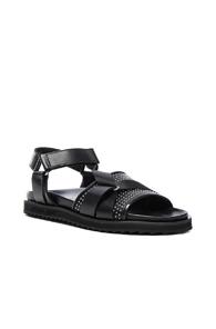 Alexander Mcqueen Studded Leather Sandals In Black
