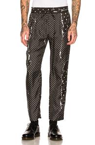 Haider Ackermann Elastic Waistband Trousers In Black,geometric Print