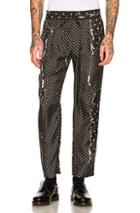 Haider Ackermann Elastic Waistband Trousers In Black,geometric Print