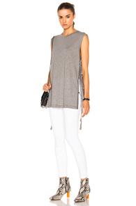Helmut Lang Side Tie Tee In Gray