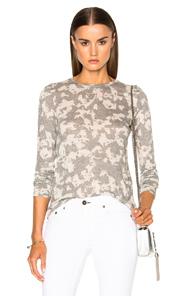 Proenza Schouler Printed Jersey Long Sleeve Tee In Gray,floral