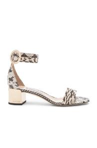 Jimmy Choo Leather Jamie 40 Sandal In Animal Print,neutral