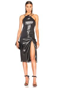 Helmut Lang X Shayne Oliver Pulled Slip Dress In Metallics