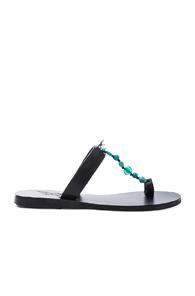 Ancient Greek Sandals Iris Stones Sandals In Black