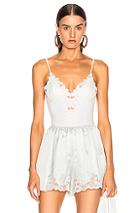 Fleur Du Mal Lily Lace Bodysuit In White