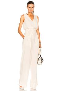 Maison Margiela Crepe Sable Jumpsuit In Neutrals