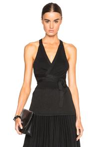 Ohne Titel Metallic Halter Top In Black,metallics