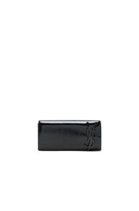Saint Laurent Patent Smoking Clutch In Black