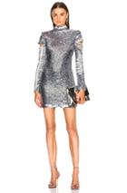 Helmut Lang Disco Dress In Metallics