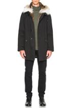 Yves Salomon Parka With Coyote Fur In Black