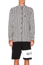 Givenchy Striped Shirt In Black,stripes,white
