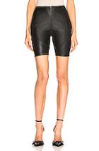 Area Leather Bike Short In Black