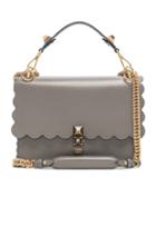 Fendi Scallop Chain Crossbody Bag In Gray
