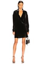 Unravel Velvet Kimono Dress In Black