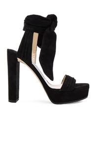 Jimmy Choo Suede Kaytrin Heels In Black