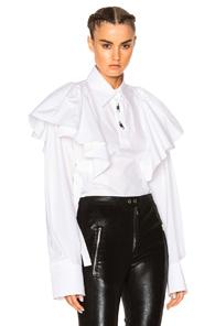 Kenzo Poplin Top In White