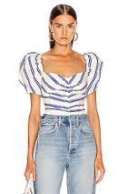 Alice Mccall At Last Top In Blue,stripes,white