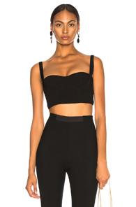 Dion Lee Bonded Crepe Bustier Top In Black