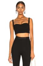 Dion Lee Bonded Crepe Bustier Top In Black
