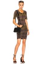 Raquel Allegra Short Sleeve Fitted Dress In Brown,ombre & Tie Dye,pink