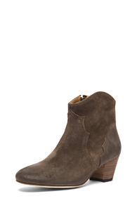 Isabel Marant Dicker Velvet Boot In Brown