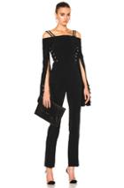 David Koma Oversized Loops & Metal Balls Cropped Jumpsuit In Black
