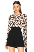 Proenza Schouler Ikat Leopard Tissue Jersey Long Sleeve Tee In Abstract,black,neutrals