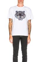 Kenzo Embroidered Tiger Tee In White