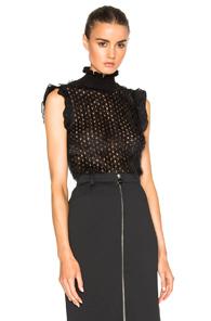 Carven Turtleneck Top In Black