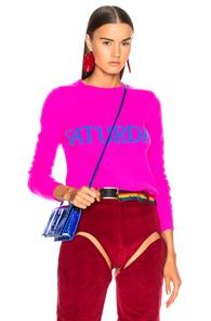 Alberta Ferretti Saturday Crewneck Sweater In Pink