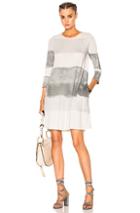 Raquel Allegra Bell Sleeve Dress In Gray,ombre & Tie Dye