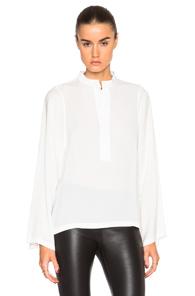 Helmut Lang Scoop Viscose Top In White