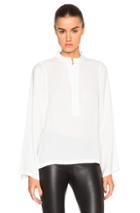 Helmut Lang Scoop Viscose Top In White