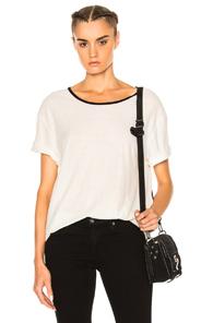 James Perse Relaxed Ringer Tee In White