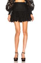 Zimmermann Corsage Embellished Mini Skirt In Black