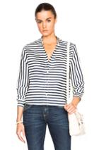 Rag & Bone/jean Crop Leeds Top In Stripes,blue