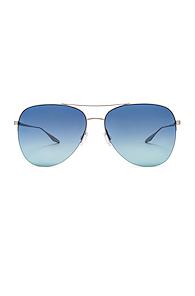 Barton Perreira Chevalier Sunglasses In Metallic,blue