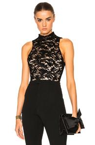Galvan Nightfall Lace Bodysuit In Black