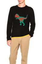 Coach 1941 T Rex Crew Neck Sweater In Black