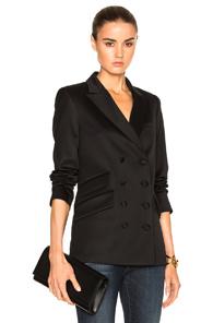 Frame Denim Double Breasted Jacket In Black